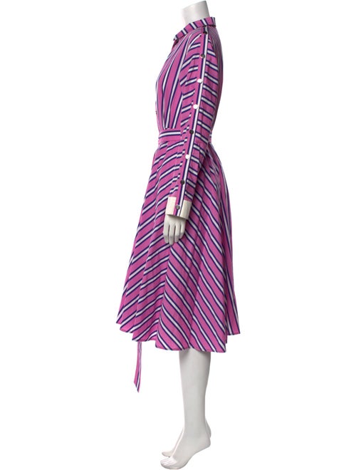 Maje Striped Midi Length Dress