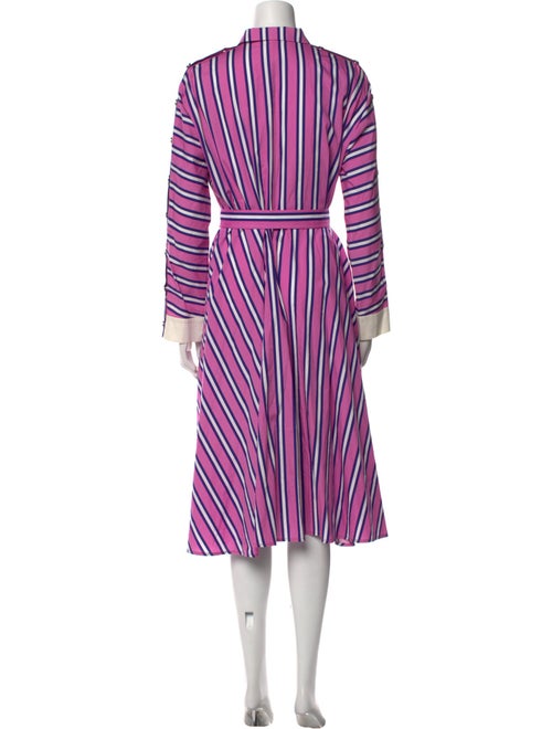 Maje Striped Midi Length Dress
