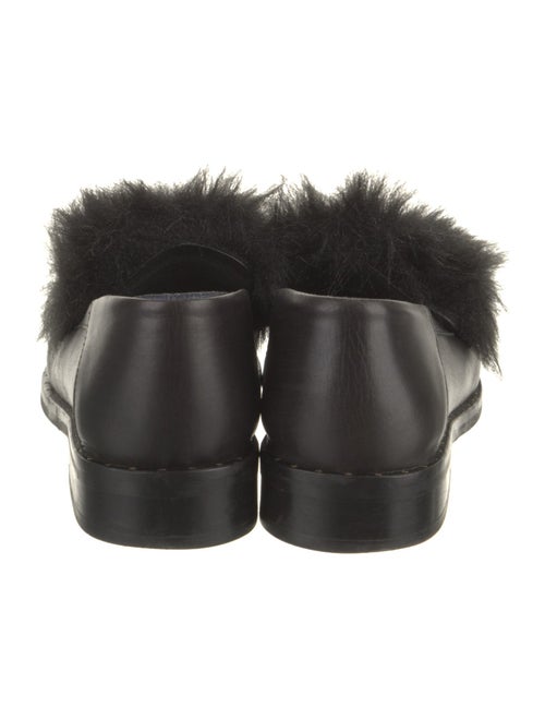 Maje Leather Chain-Link Accents Loafers