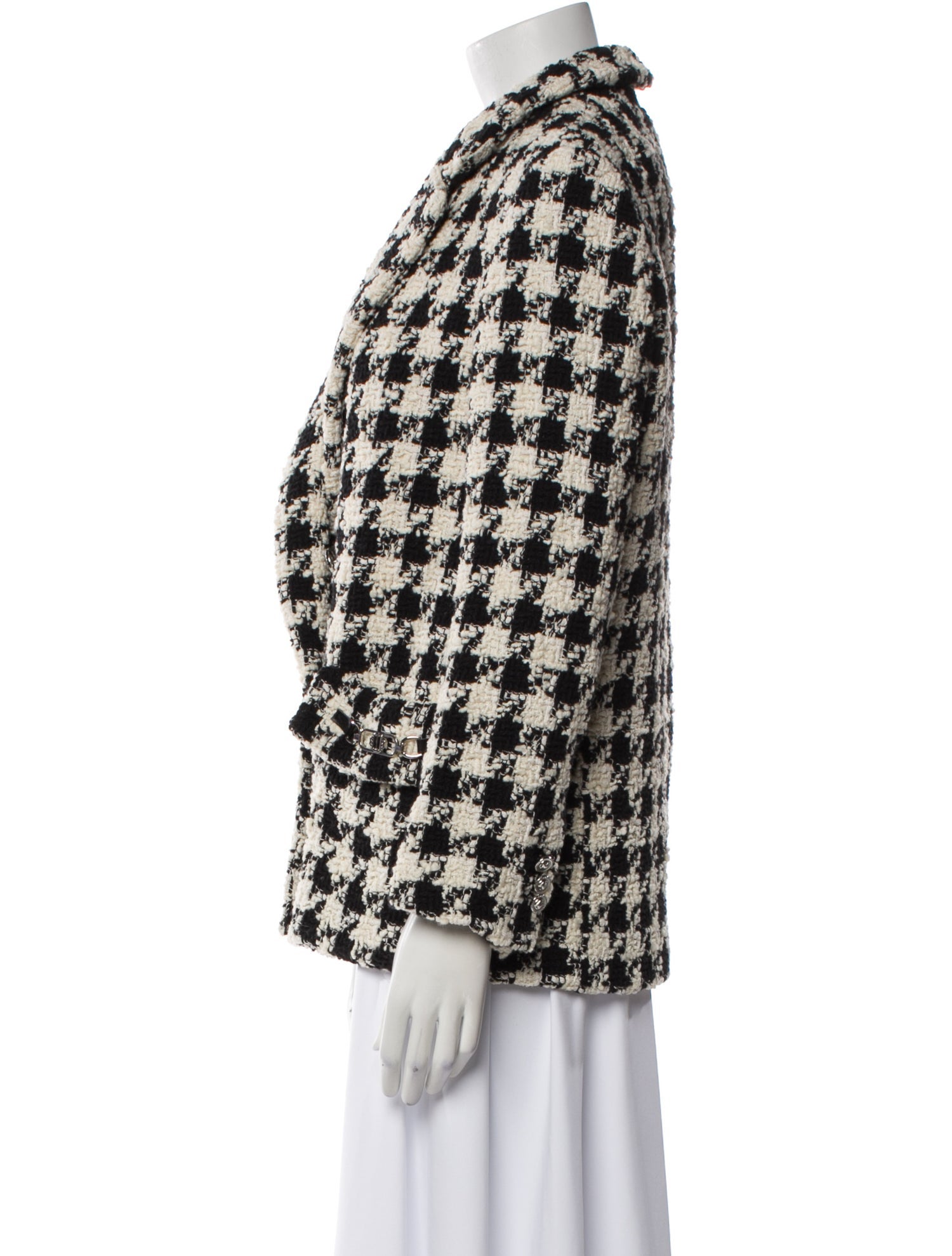 Maje Houndstooth Print Blazer