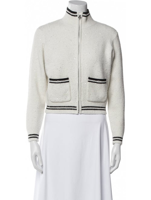 Maje Striped Bomber Jacket