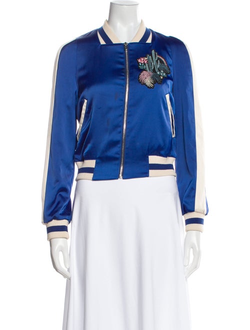 Maje Striped Bomber Jacket