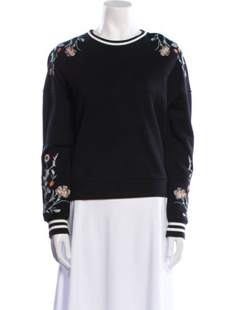 Maje Crew Neck Long Sleeve Sweatshirt