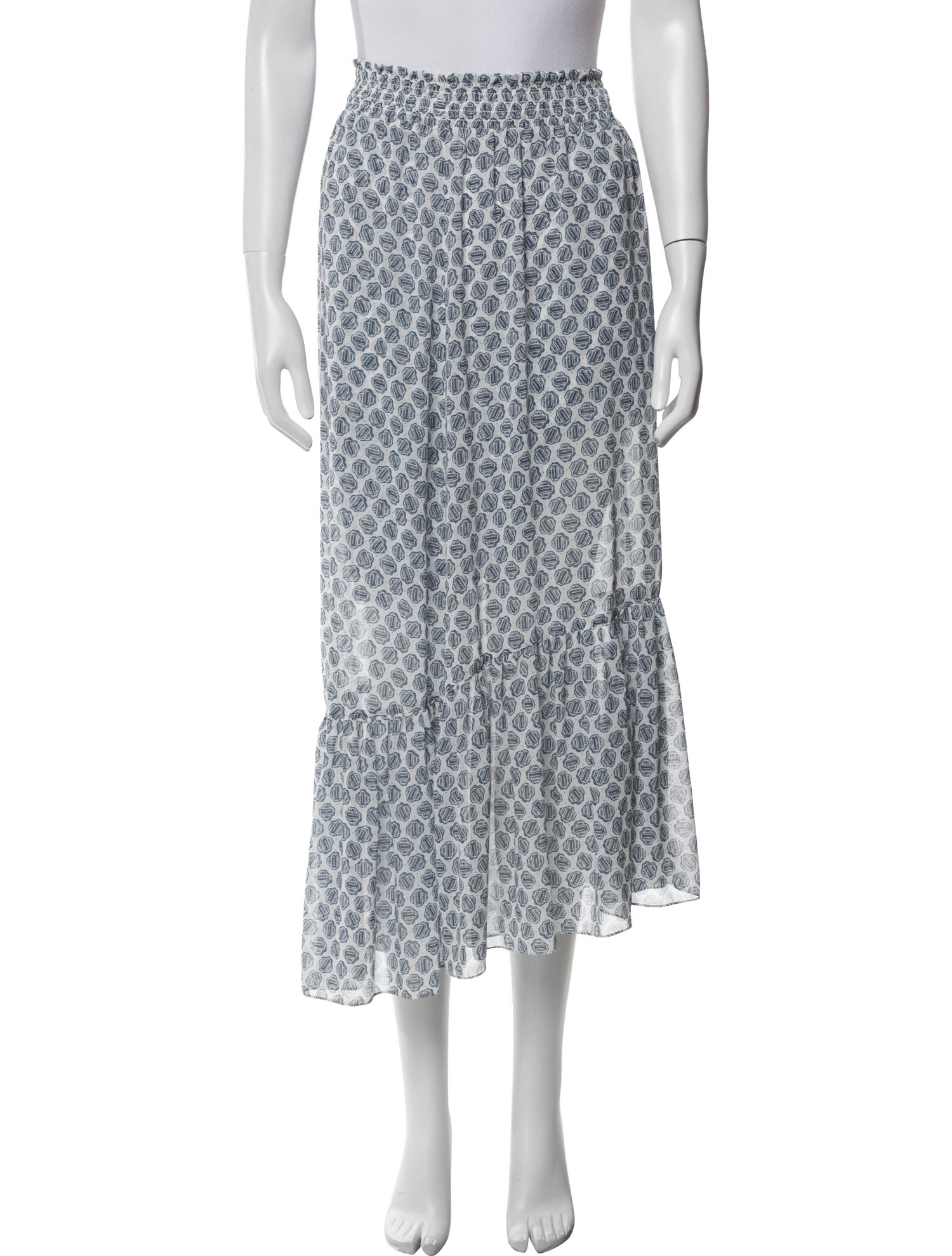 Maje Printed Long Skirt