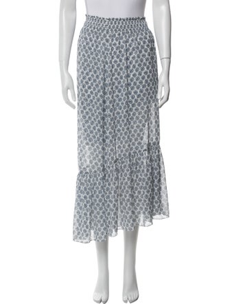 Maje Printed Long Skirt
