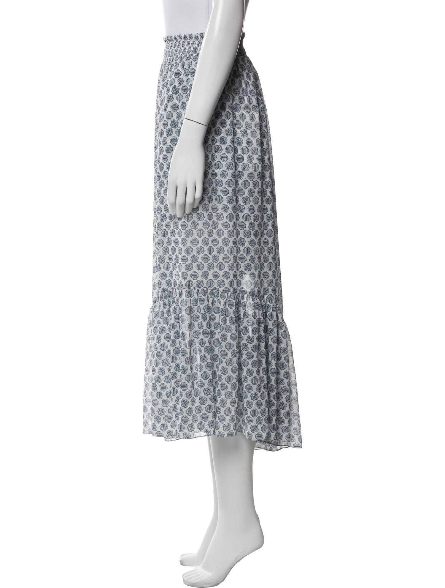 Maje Printed Long Skirt