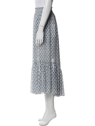 Maje Printed Long Skirt