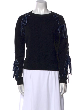 Maje Crew Neck Long Sleeve Sweatshirt