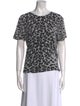 Maje Animal Print Crew Neck T-Shirt