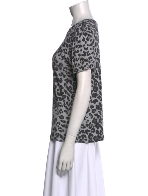 Maje Animal Print Crew Neck T-Shirt