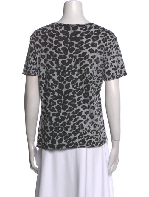 Maje Animal Print Crew Neck T-Shirt