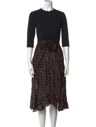 Maje Silk Midi Length Dress