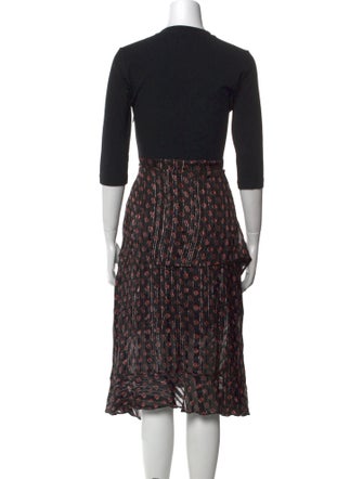 Maje Silk Midi Length Dress