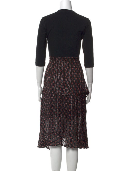 Maje Silk Midi Length Dress