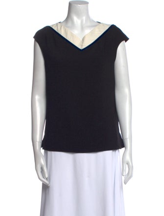 Maje V-Neck Short Sleeve Top