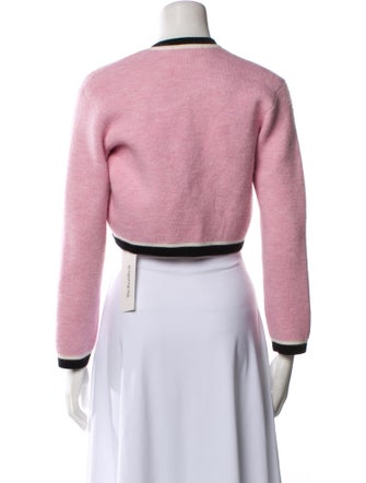 Maje Colorblock Pattern Crew Neck Sweater