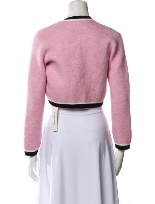 Maje Colorblock Pattern Crew Neck Sweater