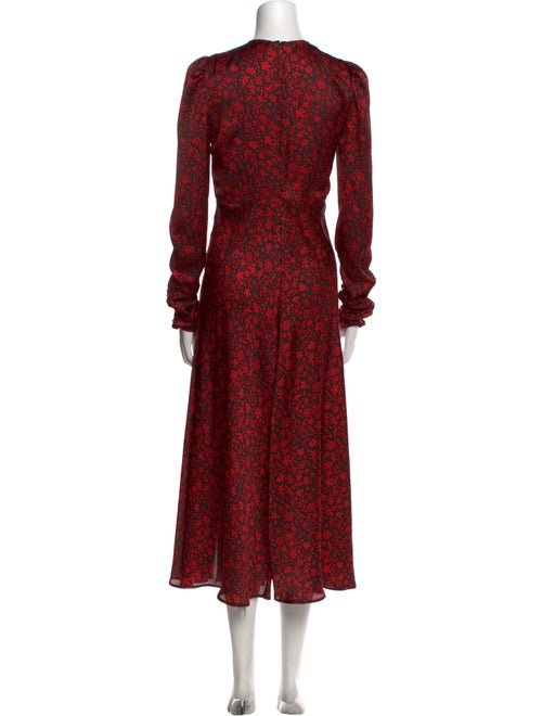 Maje Floral Print Midi Length Dress