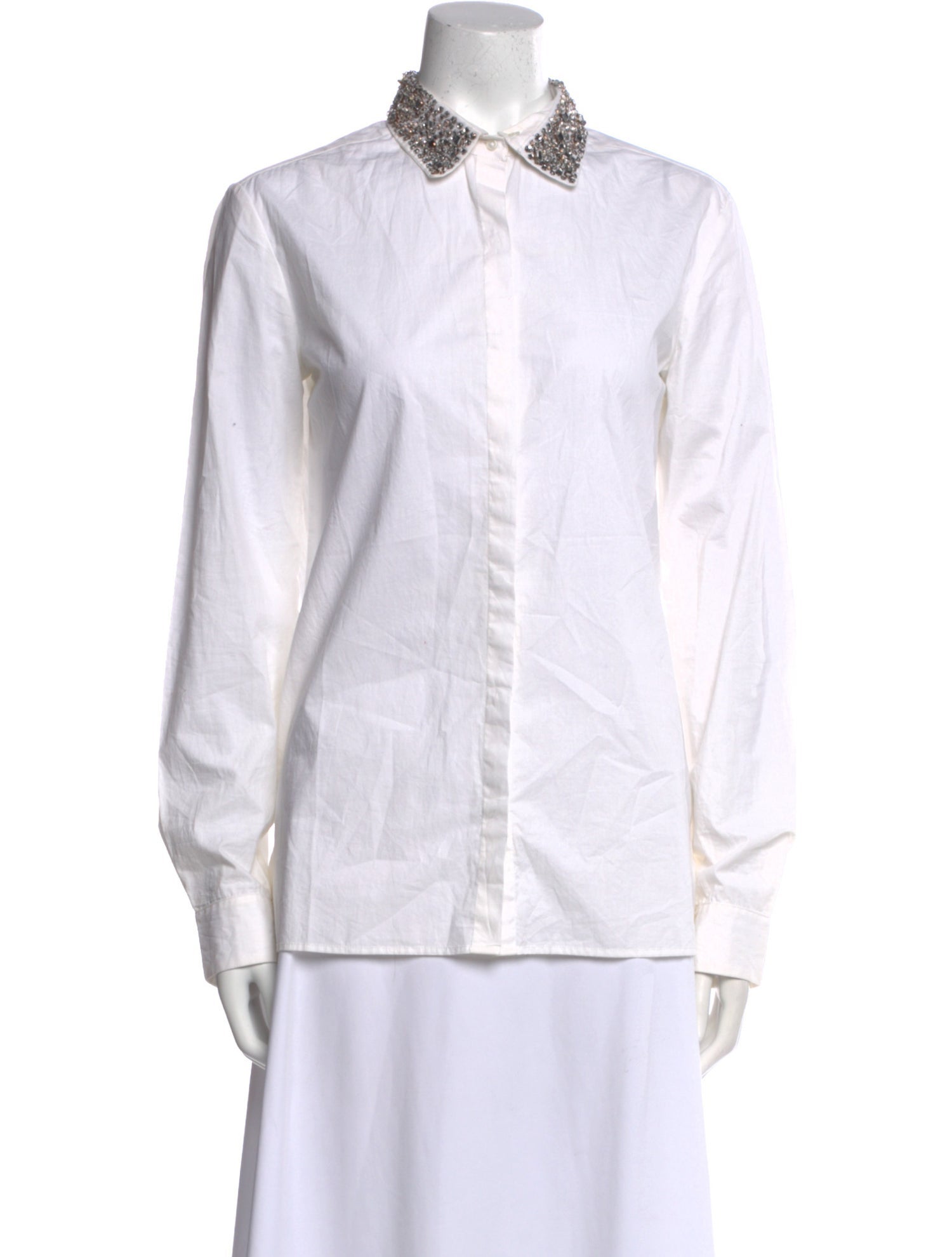 Maje Long Sleeve Button-Up Top