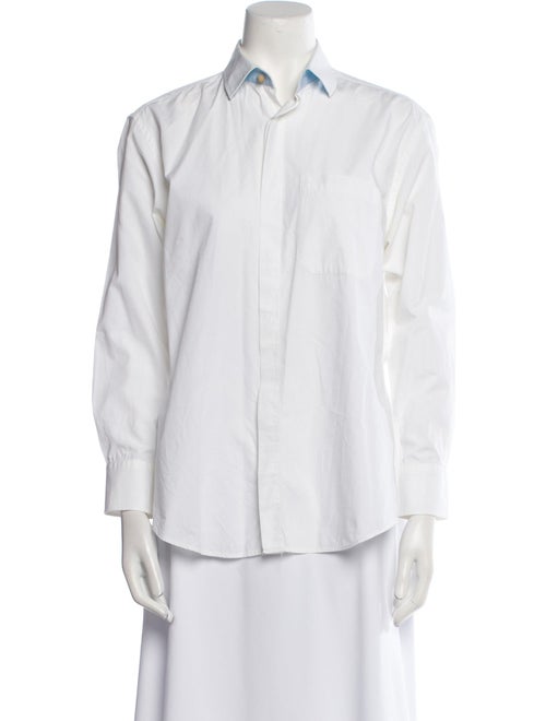 Maje Long Sleeve Button-Up Top