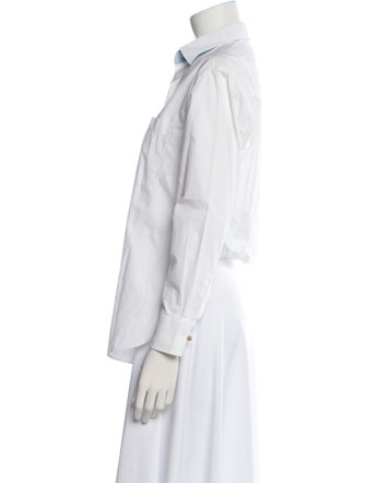 Maje Long Sleeve Button-Up Top