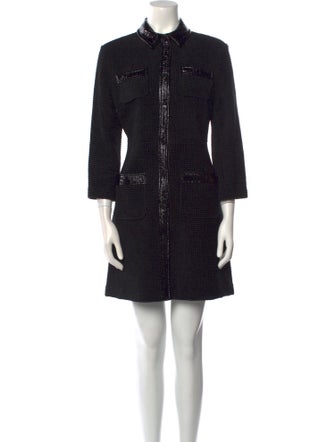 Maje Mock Neck Mini Dress