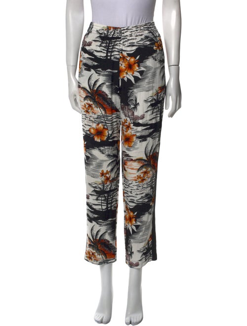 Maje Printed Straight Leg Pants