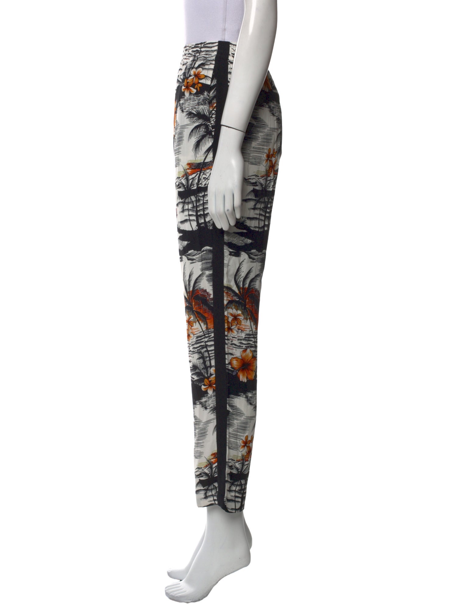 Maje Printed Straight Leg Pants