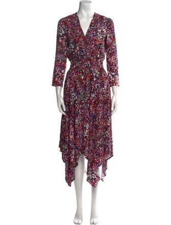 Maje Floral Print Long Dress