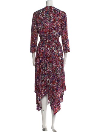 Maje Floral Print Long Dress