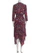 Maje Floral Print Long Dress