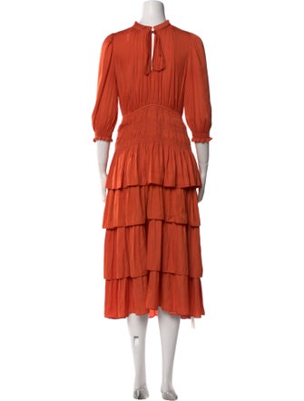 Maje Mock Neck Long Dress