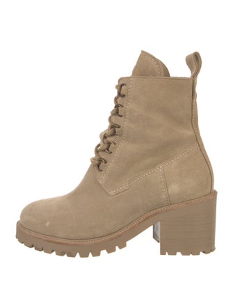 Maje Suede Lace-Up Boots