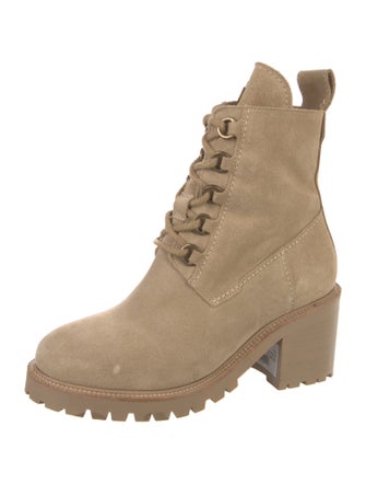 Maje Suede Lace-Up Boots