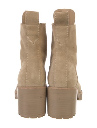 Maje Suede Lace-Up Boots