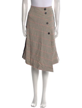 Maje Plaid Print Knee-Length Skirt