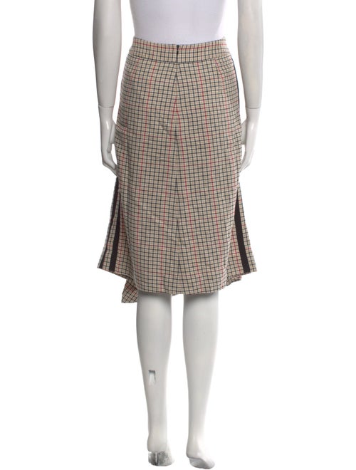 Maje Plaid Print Knee-Length Skirt