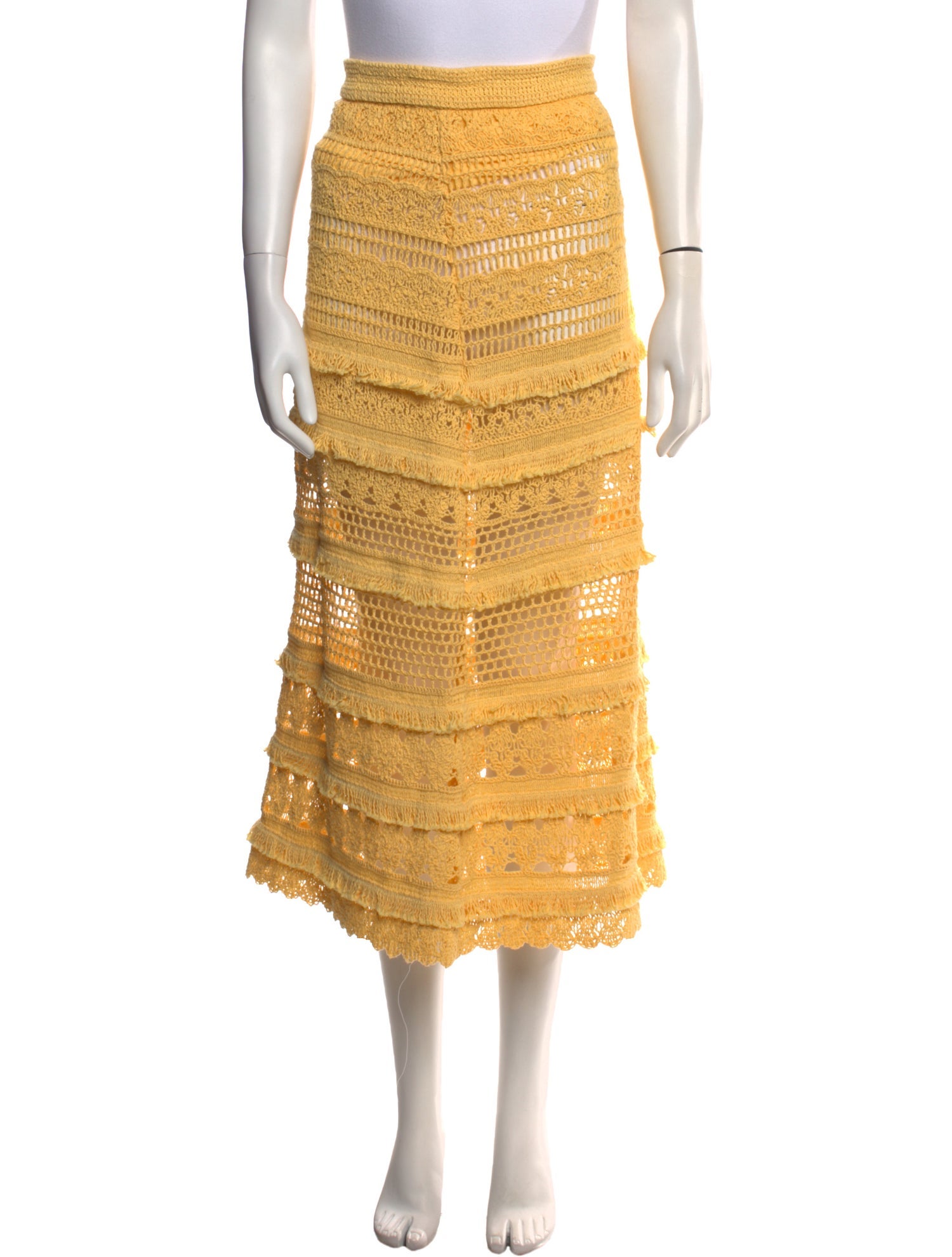 Maje Crochet Trim Midi Length Skirt w/ Tags