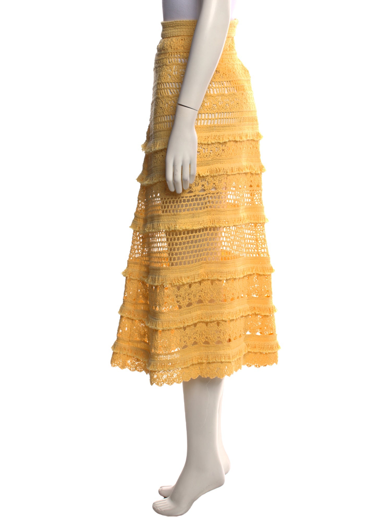 Maje Crochet Trim Midi Length Skirt w/ Tags