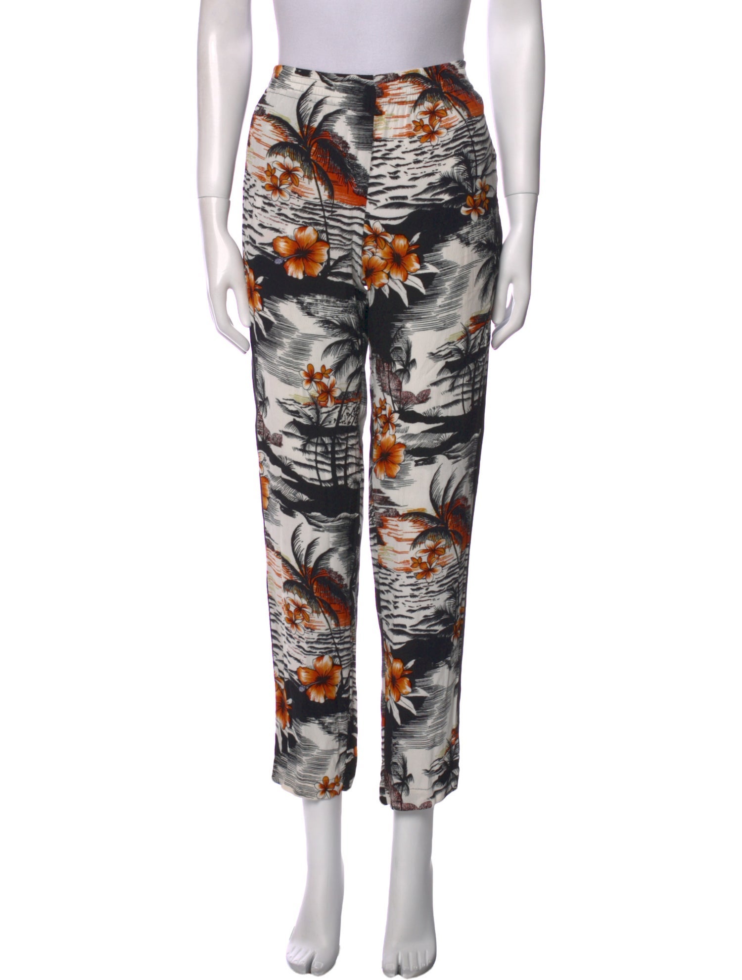 Maje Floral Print Skinny Leg Pants