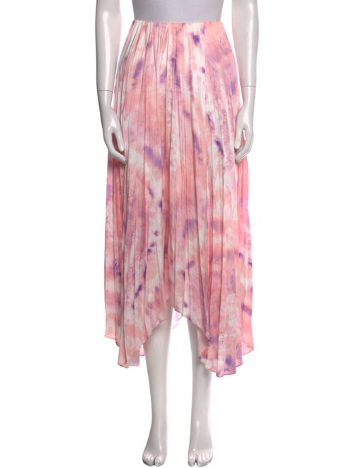 Maje Tie-Dye Print Midi Length Skirt