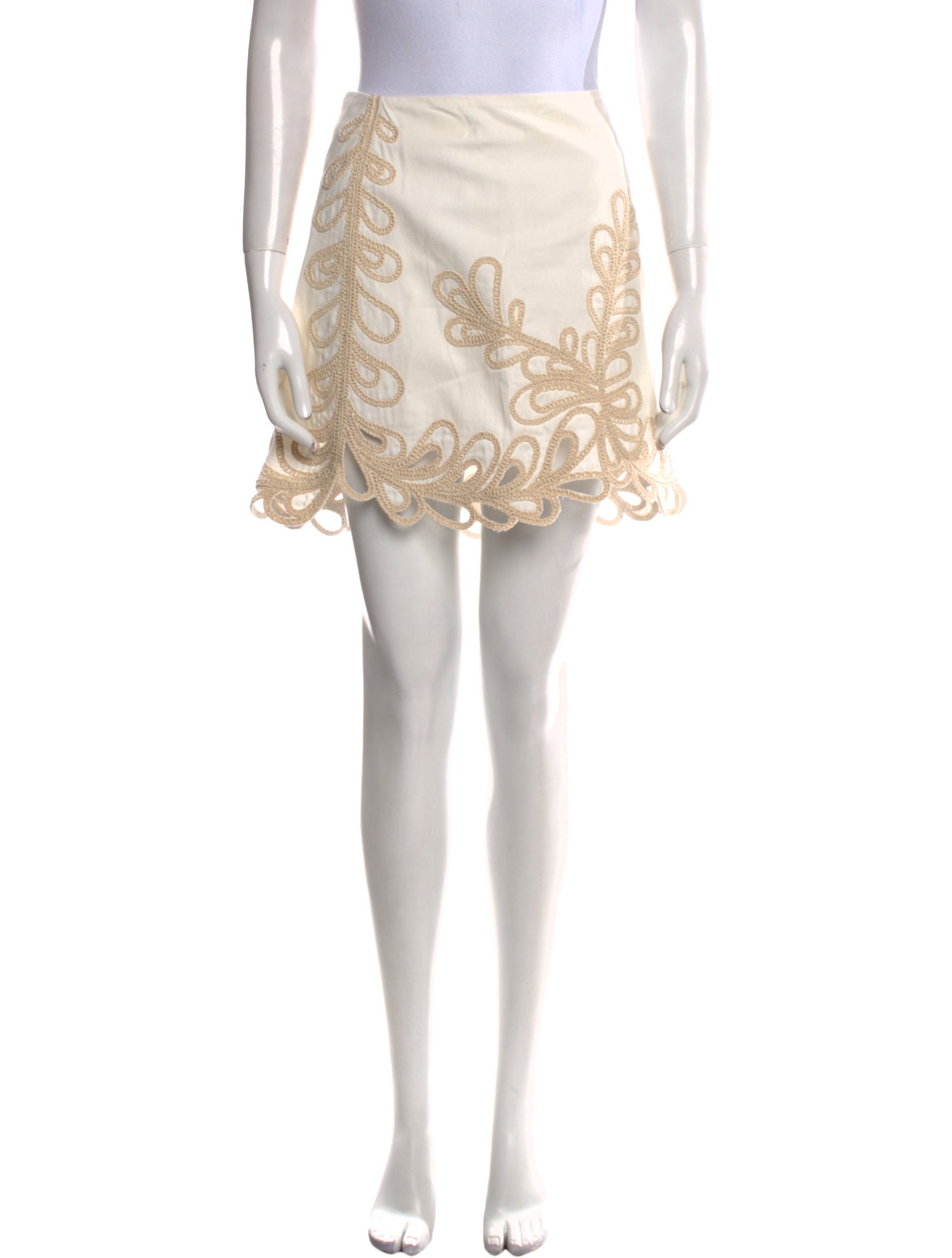 Maje Embroidered Accent Mini Skirt