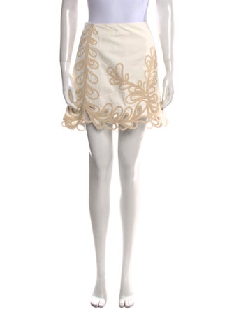 Maje Embroidered Accent Mini Skirt