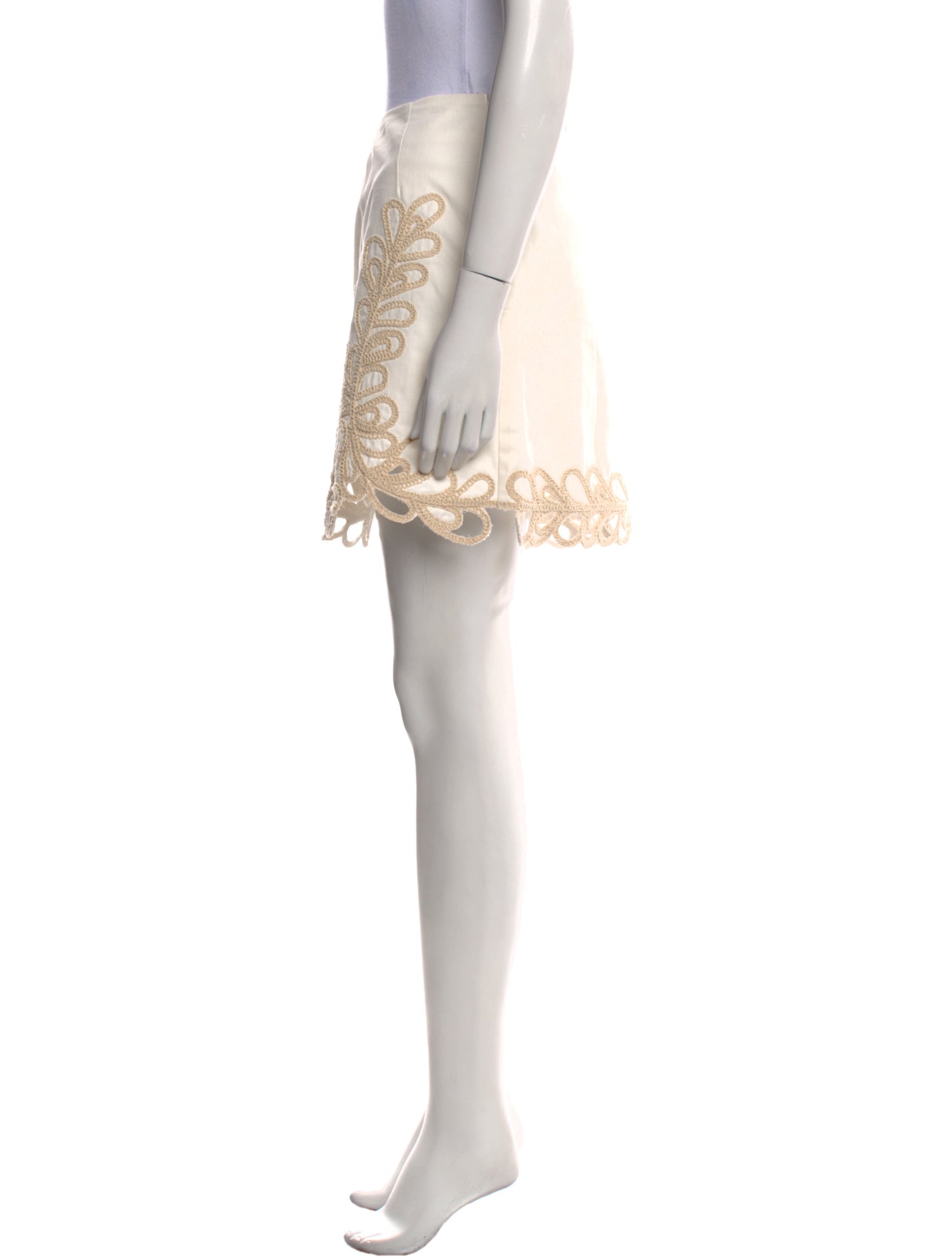 Maje Embroidered Accent Mini Skirt