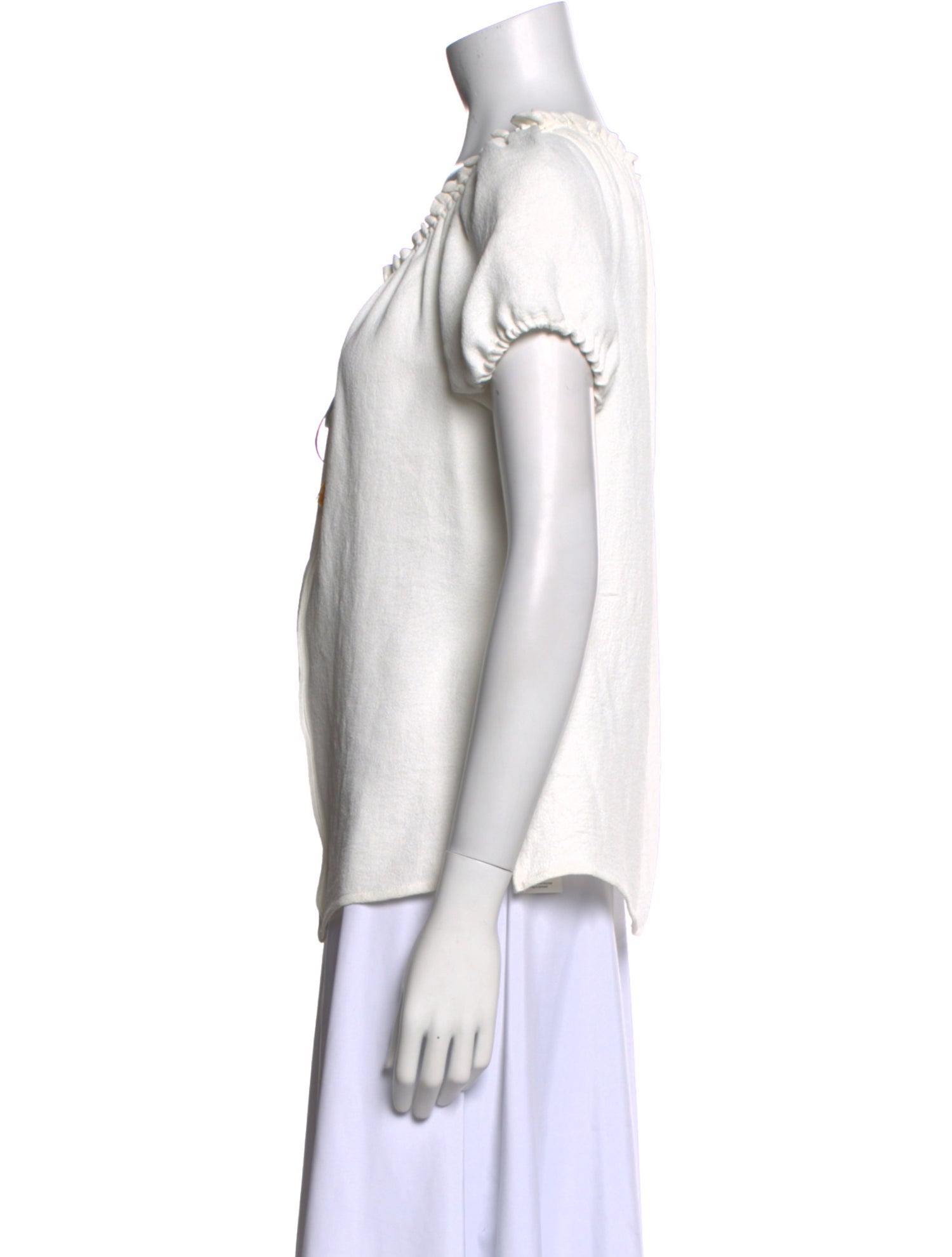 Maje Scoop Neck Short Sleeve Blouse