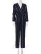 Maje Striped V-Neck Jumpsuit