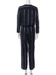 Maje Striped V-Neck Jumpsuit