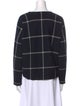 Maje Plaid Print Scoop Neck Sweater
