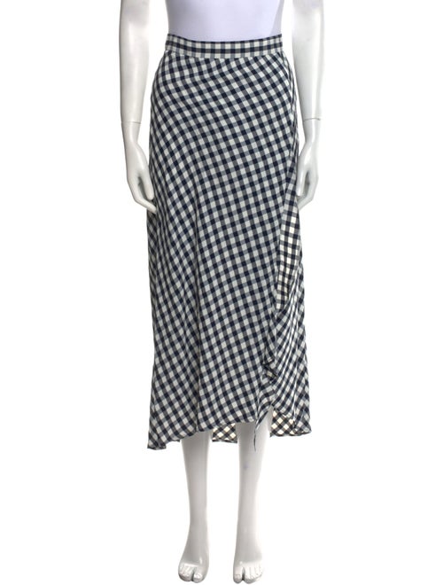 Maje Plaid Print Midi Length Skirt