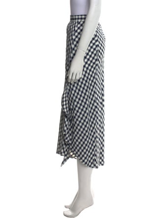 Maje Plaid Print Midi Length Skirt